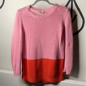Pink and orange Loft knit sweater